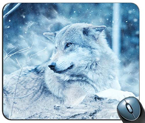 Wolf personalisierte rechteckige Mousepad im Winter - Anti - rutsch - Komfort, maßgeschneiderte Computer - Maus - Pads Mousepad - Mousepad Wolf personalisierte rechteckige Mousepad im Winter - Anti - rutsch - Komfort, maßgeschneiderte Computer - Maus - Pads Mousepad - Mousepad von YENDOSTEEN