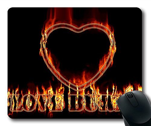 Yanteng (Precision Lock Edge Mouse pad) Heart Love Fire Burn Pain Suffering Broken Heart Gaming Mouse pad Mouse mat for mac or Computer von OEM