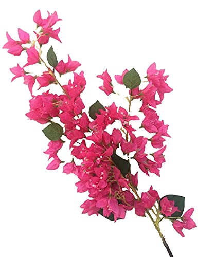 Yanyan 4 Stück Künstliche Bougainvillea Blume für Hochzeit Tafelaufsatz Indoor Outdoor Garten Party Dekorative Blume (Deep Pink) von Yanyan