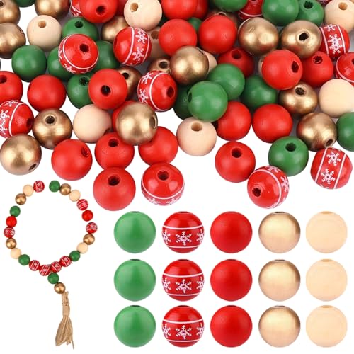 100pcs Weihnachtsperlen 16mm Weihnachtsholzperlen rund mit Hanpseil DIY Winterholz für Handwerk Baum Party Lieferungen Dekor Holz 100pcs Weihnachtsperlen 16mm Weihnachtsholzperlen rund mit Hanpseil DIY Winterholz für Handwerk Baum Party Lieferungen Dekor Holz von Yaoliucp