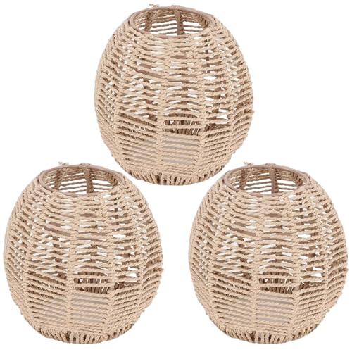 Boho -Lampenschatten 3pcs Papierseil Rattan Lampen Schatten Vintage gewebte Pendelleuchte kreative DIY -Hängelichter für Restaurant, Hotel und Wohnkultur gewebt Boho -Lampenschatten 3pcs Papierseil Rattan Lampen Schatten Vintage gewebte Pendelleuchte kreative DIY -Hängelichter für Restaurant, Hotel und Wohnkultur gewebt von Yaoliucp