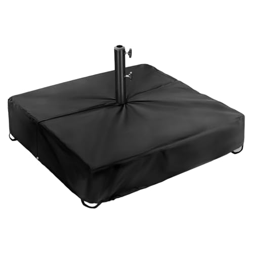 Dachbasisabdeckung, 600D wasserdichtes Anti-UV-Heavy-Duty Square-Regenschirm-Basisabdeckungen mit Gummibandkabel und Reißverschluss, 30 x 30 x 5 Zoll Terrasse von Yaoliucp