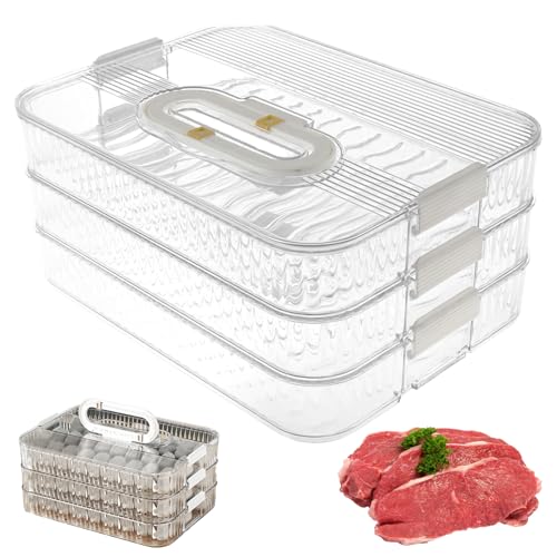 Deli -Fleischbehälter für Kühlschrank 3 Schicht abnehmbarer klarer Speckbehälter mit Zeitskala Zifferblatt Frische Multifunktional gefrostete Mittagessen Fleischbehälter mit Tragegriff, Speckbehälter Deli -Fleischbehälter für Kühlschrank 3 Schicht abnehmbarer klarer Speckbehälter mit Zeitskala Zifferblatt Frische Multifunktional gefrostete Mittagessen Fleischbehälter mit Tragegriff, Speckbehälter von Yaoliucp