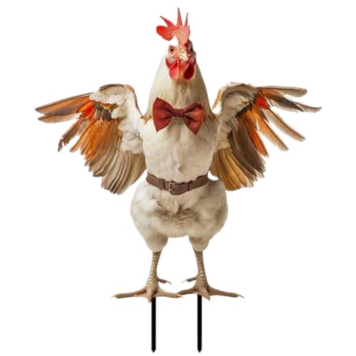 Hühnchen -Skelett Halloween, Rooster Klappen Flügel Halloween Dekor 2D Metall Yard Schild mit Einsätzen realistische Hühnerverzierung für Außen Yard Rasengarten Skelett Hühnchen -Skelett Halloween, Rooster Klappen Flügel Halloween Dekor 2D Metall Yard Schild mit Einsätzen realistische Hühnerverzierung für Außen Yard Rasengarten Skelett von Yaoliucp