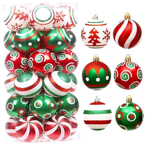 Weihnachtskugel Ornamente, 30pcs 2.4 Bunt bösedsichere Weihnachtsschmuck, hängende Plastikbaumdekorationen für Weihnachten Baumparty Hochzeitsdekoration Set Weihnachtskugel Ornamente, 30pcs 2.4 Bunt bösedsichere Weihnachtsschmuck, hängende Plastikbaumdekorationen für Weihnachten Baumparty Hochzeitsdekoration Set von Yaoliucp