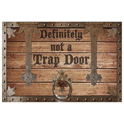 Willkommen Matt Outdoor, definitiv keine Trap -Tür - lustige Willkommensmatte 20x31.5 Willkommensmatte Polyester Nicht -Schlupf -Humor -Veranda -Dekor für Innen- und Outdoor Warm House Decor Lustige von Yaoliucp