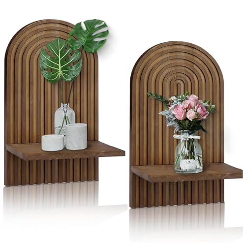 Yaoliucp 2pcs Boho-Wandregal, Holz Regenbogen modern Yaoliucp 2pcs Boho-Wandregal, Holz Regenbogen modern von Yaoliucp