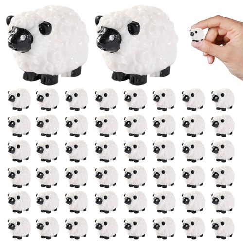 Yaoliucp 50pcs Mini Schaffiguren, Mini -Schaf -Harz -Tiere, kleine tierische Lammfleischgeschenke für Miniaturgarten Rasen Mikro Landschaft Topf Dekoration Yaoliucp 50pcs Mini Schaffiguren, Mini -Schaf -Harz -Tiere, kleine tierische Lammfleischgeschenke für Miniaturgarten Rasen Mikro Landschaft Topf Dekoration von Yaoliucp