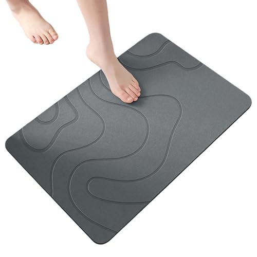 Yaoliucp Diatomitbad Matte, 16x24 absorbierende schnelle trockene Nicht -Schlupf -Diatomace -Erdbadematte für Badezimmerboden, Wanne und Dusche, Waschbeckenmatten für Badezimmer von Yaoliucp