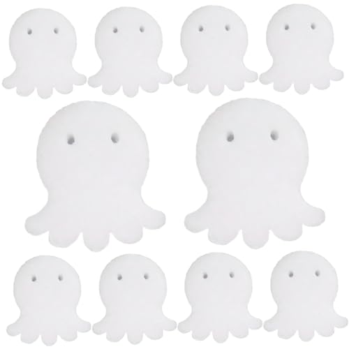 Yaoliucp Schaumkugeln für Spas Pool 10pcs Tierformöl absorbierende Schaumkugeln wiederverwendbarer PU -Schwamm süßer -Scum -Absorber -Pool -Filterkugeln, Octopus 4,9 x 4,7 x 1in Scum Ball von Yaoliucp