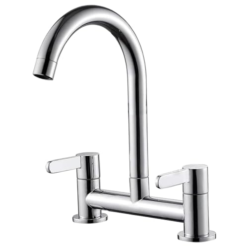 Zwei-Griff-Küchenarmäuren Hochhaus 180 ° Rotationsspüle Wasserhahn mit Sprühstoff-Edelstahl für Home RV Commercial benutzten Küchenspüle Wasserhahn von Yaoliucp