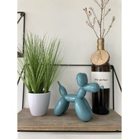 Sale - Yappiedogs ™ Offizielle Teal Blue Edition Ballon Hund Wohnkultur Skulptur Ornament Pop Art Geschenkbox von Yappiedogs