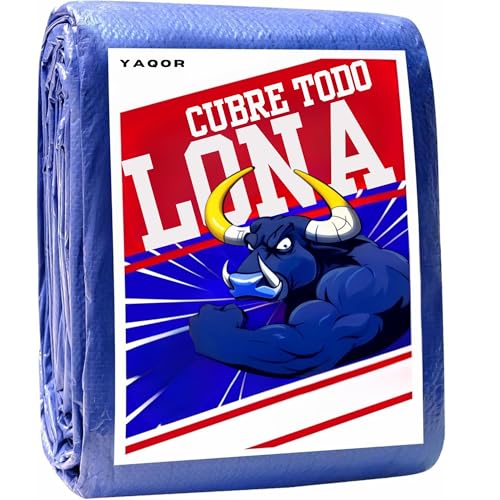 Plane Mit Ösen Oder Abdeckplane Wasserdicht. Plane Wasserdicht Für Den Außenbereich Oder Wasserdichtes Außenvordach. Robuster Schutz Mit Abdeckplanen, Allzweckfolien (450x250cm) von Yaqor