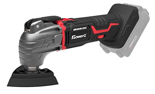 PowerG Multitool PT200401 (ohne Akku, Spannung 20 V, mit bürstenlosem Motor, Leerlaufdrehzahl 5000-18000 U/min, Soft-Grip Oberfläche für sicheren Halt), Schwarz von Yard Force