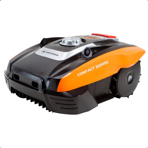 Yard Force FORCE Mähroboter COMPACT 300RBS bis zu 300 qm Bluetooth- und App-Steuerung, bürstenloser Motor, 20 V / 2,0 Ah Akku Schwarz/Orange von Yard Force