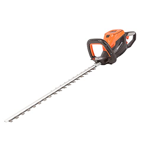 Yard Force 40V Akku-Heckenschere LH G60W, 58 cm Klingenlänge, 28 mm maximaler Schnittdurchmesser, ohne Akku und Ladegerät, Orange von Yard Force