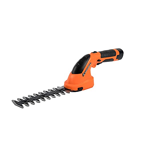 Yard Force Akku Gras-und Strauchschere LH A17 (Schnellwechselsystem, Gartenschere mit drehbarem Griff, Grasschere 93 mm, Schnittbreite Heckenschere 170 mm) von Yard Force