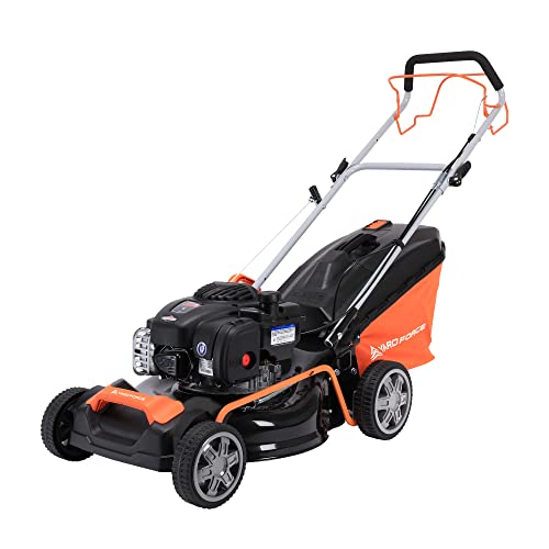 YARD FORCE GM B46CK 46cm Benzin-Rasenmäher (selbstfahrend) mit einem 125cc Briggs & Stratton 450E Motor, 7 Höhen, 25mm bis 75mm, 46cm Schnittbreite von Yard Force