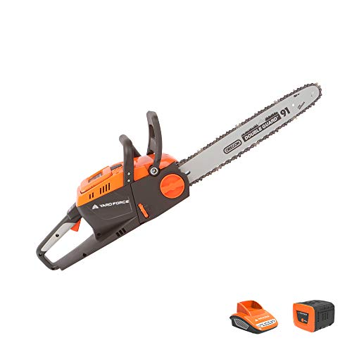 Yard Force Akku Kettensäge LS G35W (ohne Akku, 40 Volt, Schnittlänge 35 cm, Kettengeschwindigkeit 13 m/s, mit Kettenbremse, intuitives Bedienfeld) von Yard Force