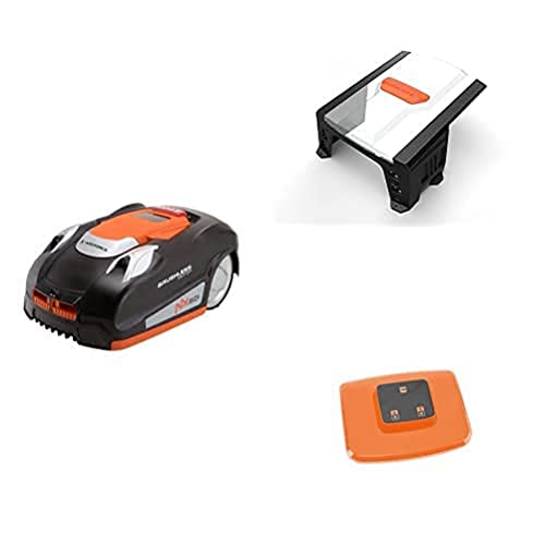 Yard Force Mähroboter NX60i mit Garage - bis zu 600 qm, Selbstfahrender Rasenmäher Roboter mit WLAN-Verbindung, App-Steuerung, iRadar Ultraschallsensor, Kantenschneide-Funktion, LCD-Bedienfeld von Yard Force