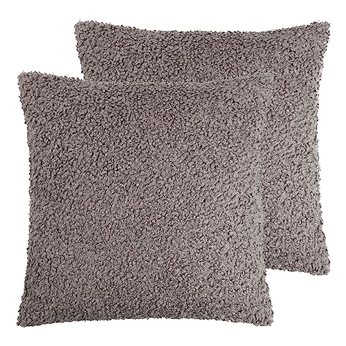 Yard Cabu Strukturiertes Boucle-Kissen, Polyester-Füllung, 45 x 45 cm, Doppelpack von Yard