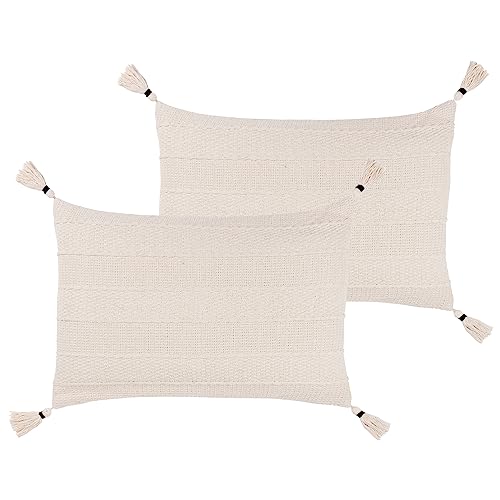 Yard Caliche Strukturiertes Kissen, Polyester-Füllung, 40 x 60 cm, Doppelpack von Yard