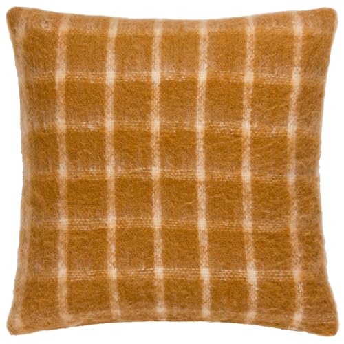 Yard Yarrow Check Faux Mohair Check Kissenabdeckung von Yard