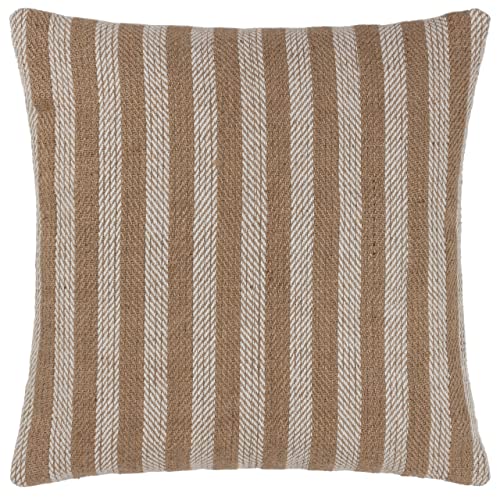 Yard Strata Kissen, Polyester-Füllung, gestreift, 45 x 45 cm, Natur von Yard