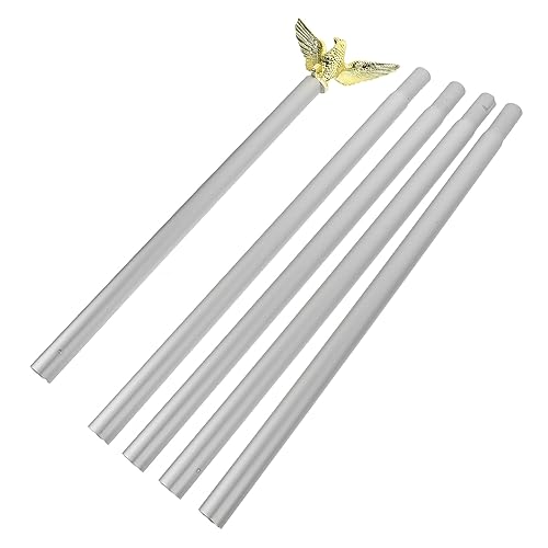 Yardenfun Aluminium Fahnenmast Satz für Außenbereich 6 Fuß Drehbarer Garten Fahnenhalter Rostfreier Fahnenständer mit Abdeckung für Garten und Veranda Yardenfun Aluminium Fahnenmast Satz für Außenbereich 6 Fuß Drehbarer Garten Fahnenhalter Rostfreier Fahnenständer mit Abdeckung für Garten und Veranda von Yardenfun