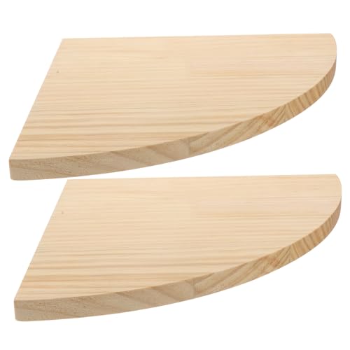 Yardenfun 1 Satz Eckregal aus Holz Wandregal für Ecke Teiliges Stilvolle Wanddekoration Stabiler Ablageboden aus Hochwertigem Holz für Wohnzimmer Schlafzimmer und Büro von Yardenfun