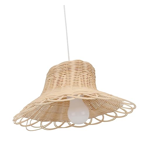 Yardenfun 1 Stück Rattan Lampenschirm Handgefertigt für Deckenleuchte Gewebter Lampenschirm Nordic Style Pendelleuchte Dekorativ und Praktisch Installieren für Esszimmer und Wohnzimmer Yardenfun 1 Stück Rattan Lampenschirm Handgefertigt für Deckenleuchte Gewebter Lampenschirm Nordic Style Pendelleuchte Dekorativ und Praktisch Installieren für Esszimmer und Wohnzimmer von Yardenfun