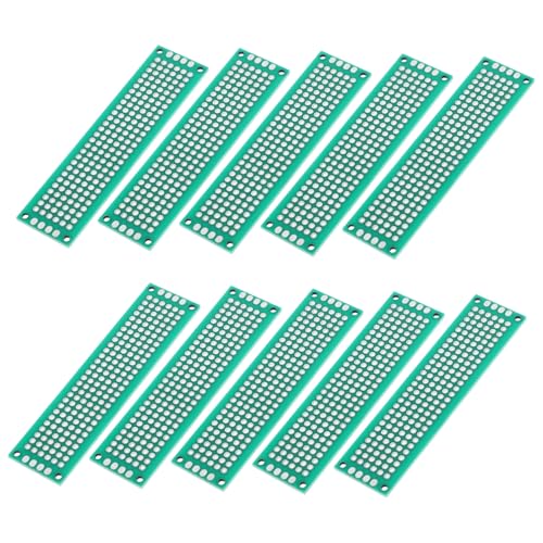 Yardenfun 10 Stück Doppelseitige PCB Platine Leiterplatte aus Resin Fiberglas Für DIY Löten Elektronik Experimente Vielseitig Kompatibel Muster Platine von Yardenfun