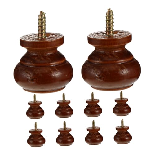 Yardenfun 10 Stück Massivholzgriffe Holzgriffe Für Kommoden Holzschrankgriffe Runde Schubladengriffe Runder Holzschubladenknopf Holzknöpfe Für Kommodenschubladen Runder Holzgriff von Yardenfun