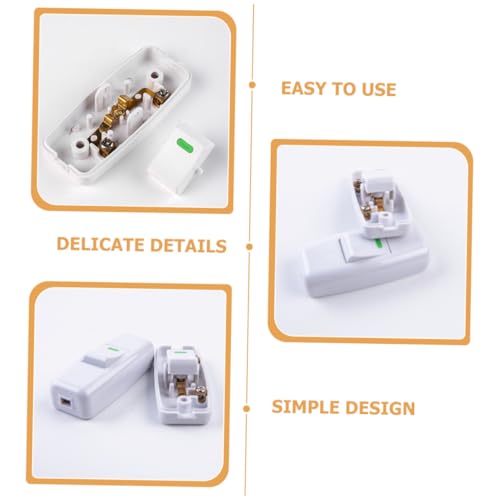 Yardenfun 10 Stück Teiliges Inline kabelschalter Kleiner Ersatzschalter für Nachttischlampe Praktischer Schnurzwischenschalter für Schlafzimmer Büro und Hotelgebrauch von Yardenfun