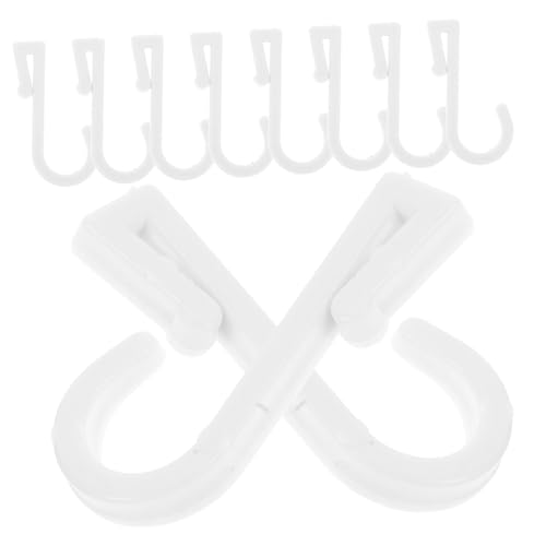 Yardenfun 10 Stück Teiliges Kunststoff Clip Haken für Pegboard Förmige Aufhänger Robust und Platzsparend für Küche Bad Handtücher Taschen und Kleidung Weiß Minimalistisches Design von Yardenfun