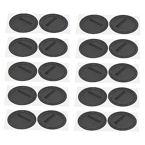 Yardenfun 100 STK Selbstklebendes Silikonpad Becherkleber Schwarze Tassen untersetzer schallplatten untersetzer hitzebeständig rutschfeste Schalenmatten Becherunterlage Kieselgel Black von Yardenfun