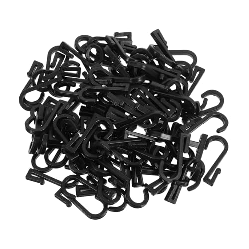 Yardenfun 100 Stk. Cubicle Wall Hooks Schwarz Mittelgroß Flexible Anordnung Platzsparend Stabiler Halt für Mäntel Handtücher Taschen im Büro und Zuhause von Yardenfun