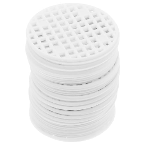 Yardenfun 100 Stück Blumentopf Mesh Pads Weiß Atmungsaktiv Drainagematte Für Pflanzgefäße Passend Verhindert Bodenleckage Für Innen Und Außen Bonsai Töpfe von Yardenfun