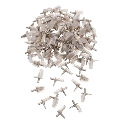 Yardenfun 100 Stück Metall Regalträger Stift Einbau Regalhalter Pins Platzsparend Stabile Verbindung Einfache Montage Vielseitig für Bücherregal Schrank Kleiderschrank von Yardenfun