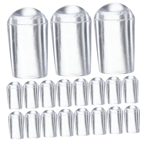 Yardenfun 100 Stück PVC Endkappen für Haken Transparent blau Schutzkappen für Stahl drahtenden Gewindeschutz Langlebig und Widerstandsfähig Geeignet für Innen Außeneinsatz von Yardenfun