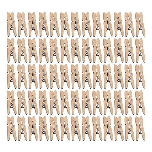 Yardenfun 100stücke Mini Holzklammern Natur Holzklips Für Fotos Karten Und Notizen Für DIY Dekoration Und Erinnerungen von Yardenfun