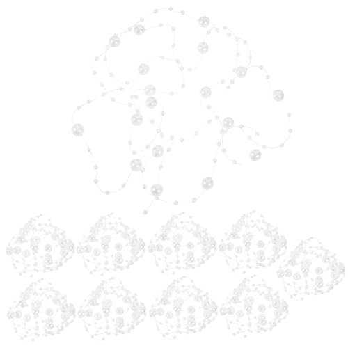Yardenfun 10St kreativität Perlenkette schwebende Kerzenperlen Vasenfüller mit Perlenschnur Ornament die Weihnachtskerze Vasen-Dekor Zierperlen für Vasen Hochzeit Füllstoff Material Kabel von Yardenfun