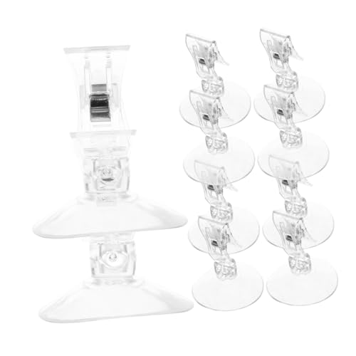 Yardenfun 10stücke Duschvorhang-Clips Mit Saugnapf Für Badezimmer Clip-Halter Aus Kunststoff Für Glatte Oberflächen Wie Fliesen Und Glas Zur Befestigung Von Vorhängen Und Gegenständen Mit An von Yardenfun