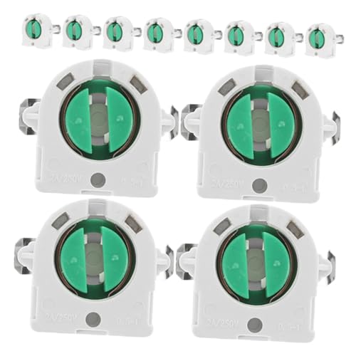 Yardenfun 12 Stück Fluorescent Tube Light Socket Holder Lampenhalter Klemme für Rasterleuchten und Leuchtstoffröhren Langlebig Installieren Vielseitig für Deckenleuchten von Yardenfun