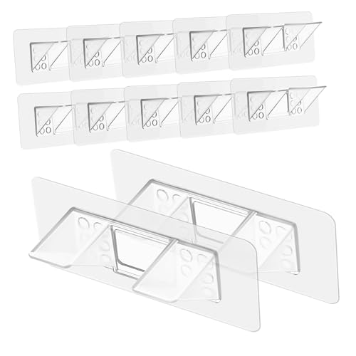 Yardenfun 12 Stücke Transparente Regaltrenn-pegs Ohne Bohren Verstärkt Für Stabile Lagerung Einfache Selbstklebetechnologie Für Schränke Und Ablagen Yardenfun 12 Stücke Transparente Regaltrenn-pegs Ohne Bohren Verstärkt Für Stabile Lagerung Einfache Selbstklebetechnologie Für Schränke Und Ablagen von Yardenfun