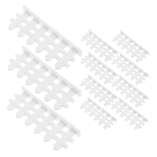 Yardenfun 12 Stück Teiliges Miniatur Zaun Weiß Dekorativer Mini zaun für DIY Mini Landschaft Puppenhaus Feengarten und Pflanzen Topf Dekoration Langlebiges Holzmaterial von Yardenfun