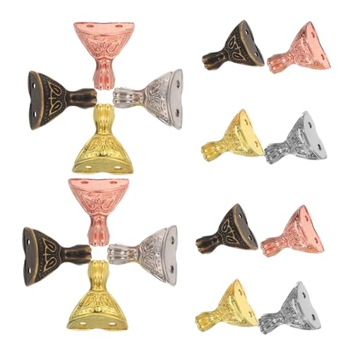 Yardenfun 16 Stück Teiliges Vintage Möbelbeine aus Metall Verschleißfeste Dekorative Schrankfüße mit Feiner Oberfläche Einfache Montage Stabile Unterstützung für Kommoden Tische und Schränke von Yardenfun