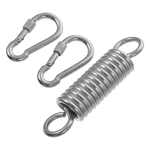Yardenfun 1Satz Hängematten Federhaken Set Teiliges Set mit Karabinern für Hängesessel Schwerlastanwendungen Robuste und Praktische Deckenhalterung für Hängematten und Schaukeln von Yardenfun
