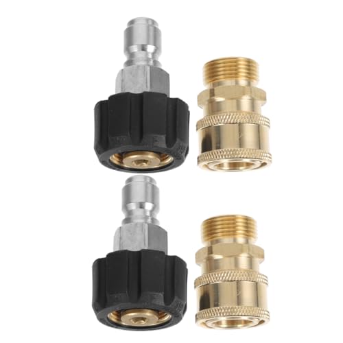 Yardenfun 2 Sätze Hochdruckreiniger Adapter Messing Schnellkupplung Druckfest Leckagefrei Vielseitig Kompatibel für Hochdruckschlauch Yardenfun 2 Sätze Hochdruckreiniger Adapter Messing Schnellkupplung Druckfest Leckagefrei Vielseitig Kompatibel für Hochdruckschlauch von Yardenfun