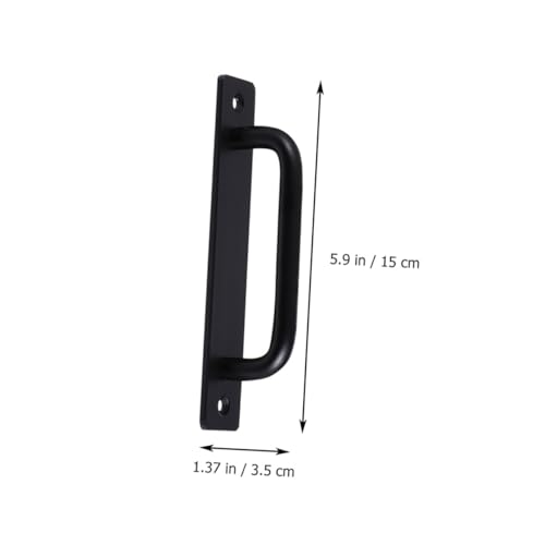 Yardenfun 2 Stück Aluminiumlegierung Türgriff Schwarz Schrankgriffe Schubladengriffe für Scheunentüren Kleiderschränke Garagentore Langlebig Einfache Montage Robustes Eisenmaterial von Yardenfun